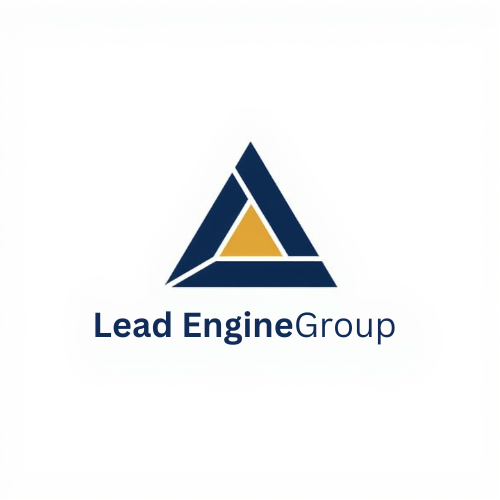 dynamic triangle logo for lead engine group